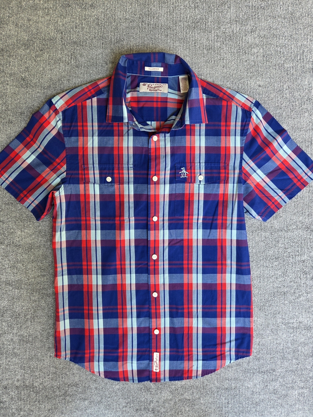 Penguin Classic Fit Plaid Button Up Shirt Size-Small